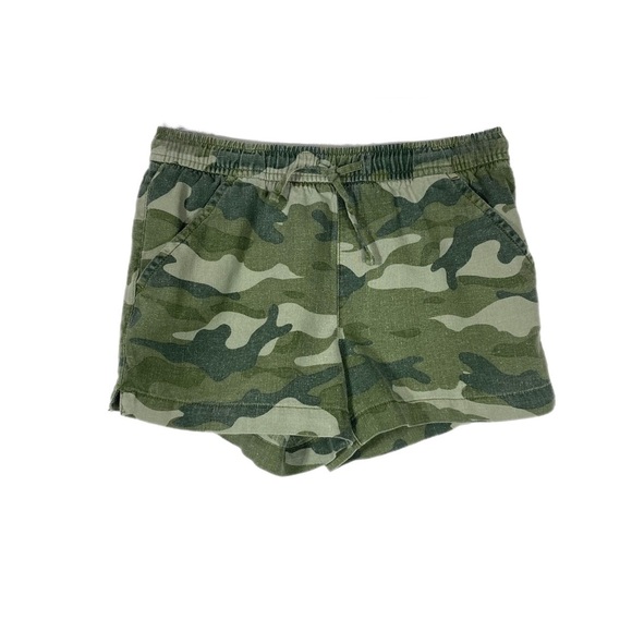 Old Navy Girl’s Camo LinenBlend Drawstring Shorts - Picture 1 of 8